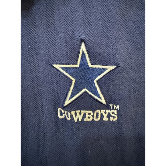 Vintage Dallas Cowboys Shirt Mens Medium Blue NFL Football Polo Starter 90s - Picture 2 of 7
